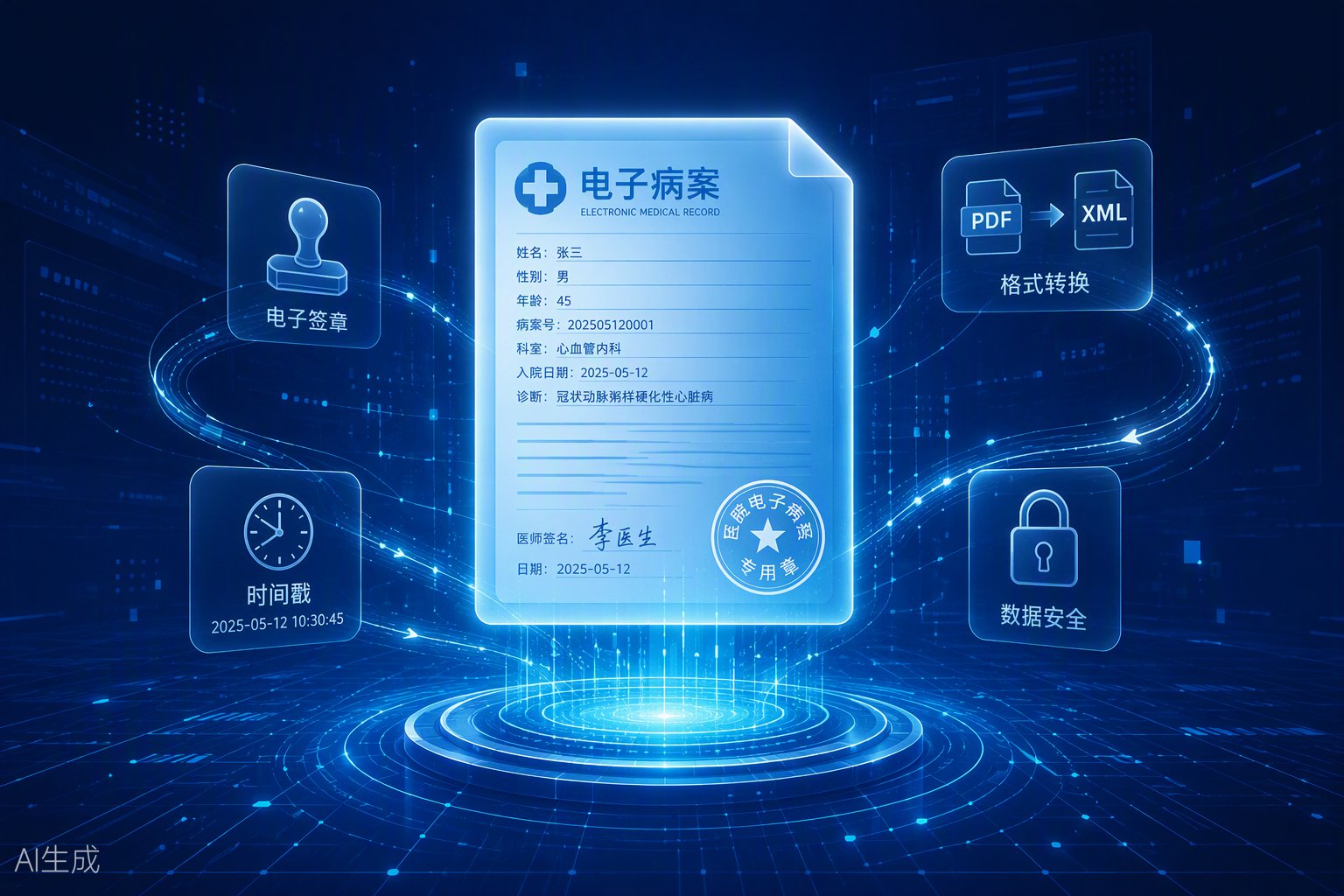 OFD-H 医疗版式文件可信处理平台概念图